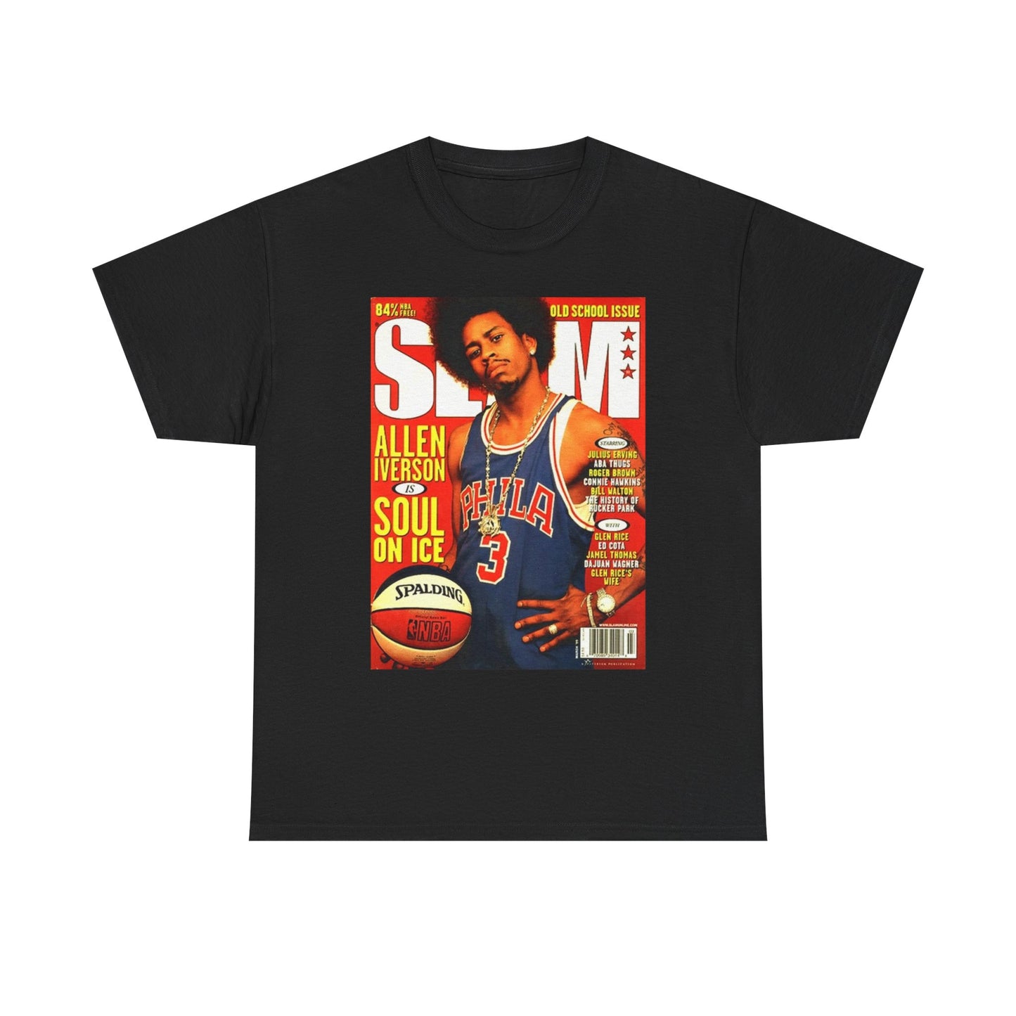 Allen Iverson Graphic T Shirt Philly Vintage Magazine Unisex Heavy Cotton Tee