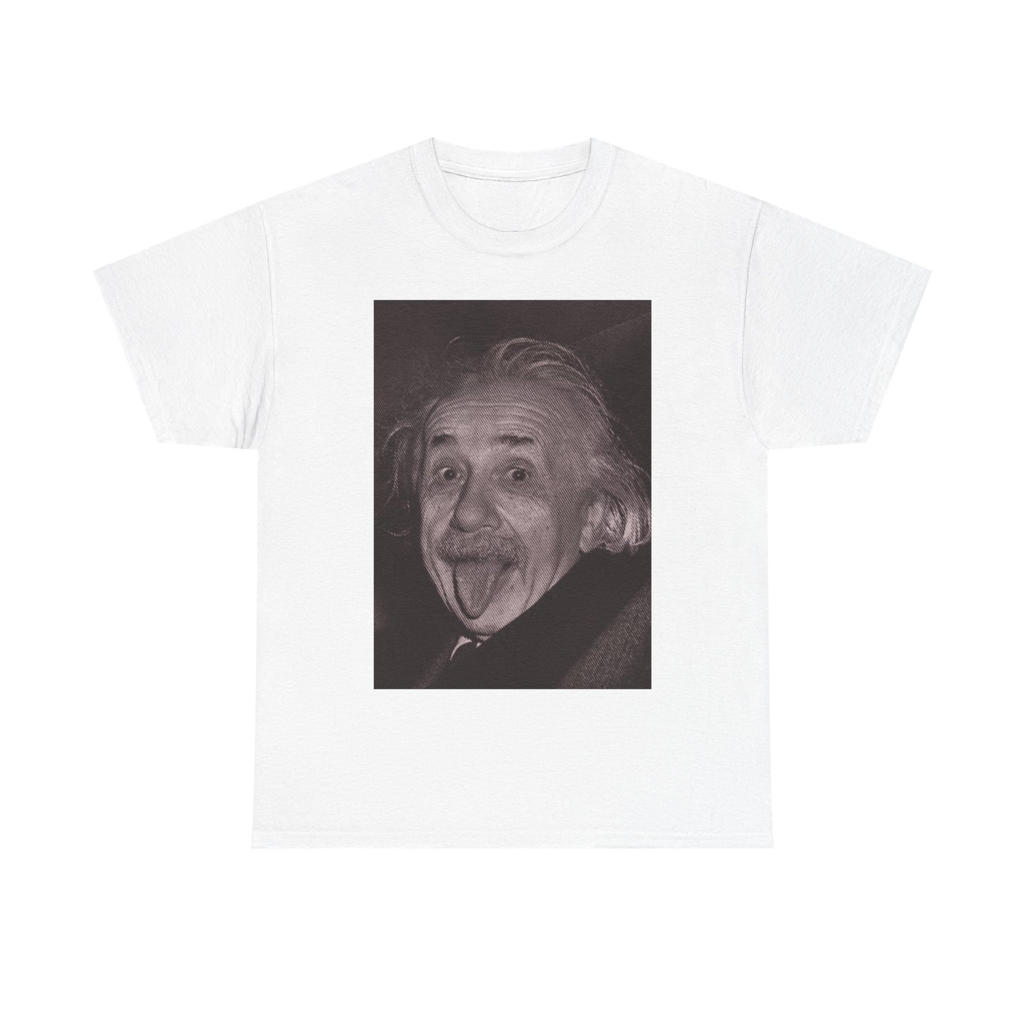 Albert Einstein Funny Shirt Retro Graphic Unisex Heavy Cotton Tee