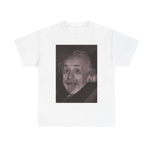 Albert Einstein Funny Shirt Retro Graphic Unisex Heavy Cotton Tee