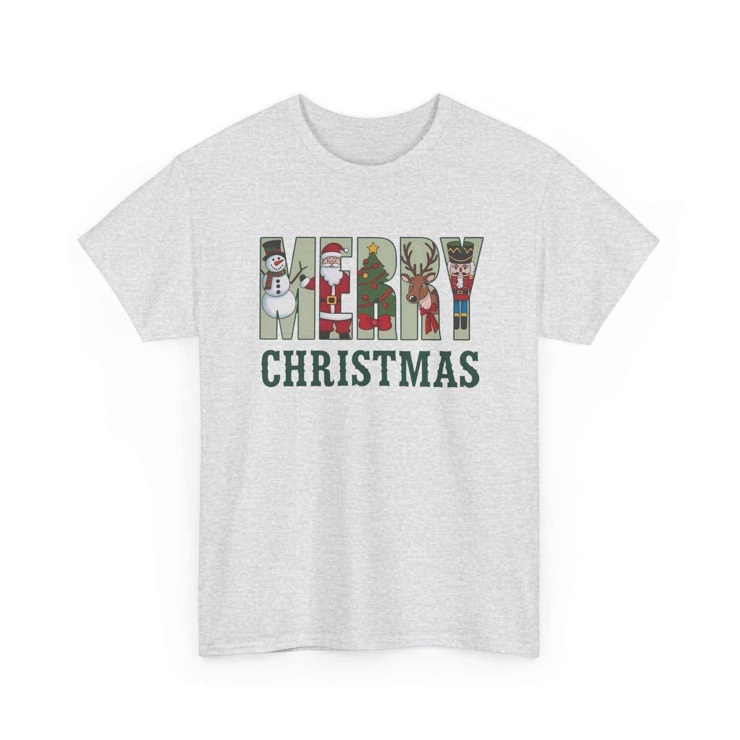Merry Christmas Happy Holidays Graphic T Shirt NEW Unisex Heavy Cotton Tee