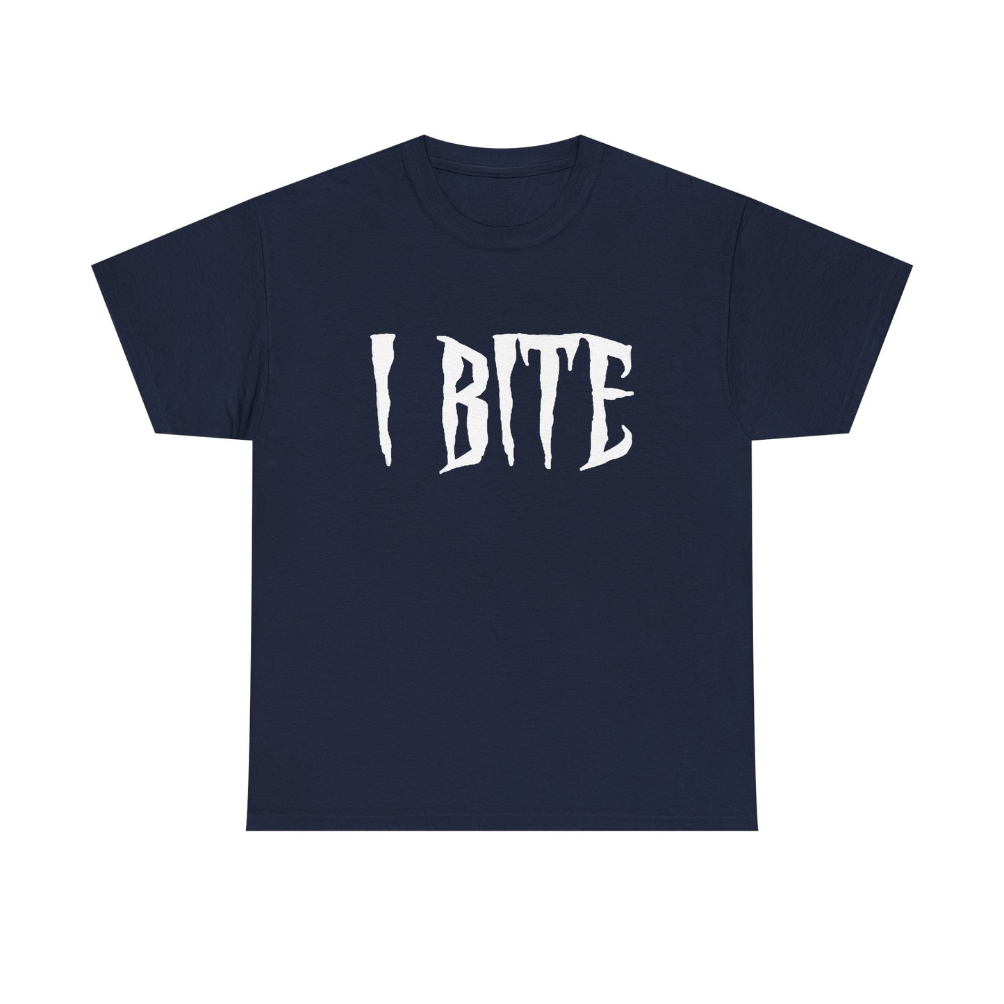 I Bite Shirt Funny Joke Graphic Vampire Dad Humor Unisex Heavy Cotton Tee