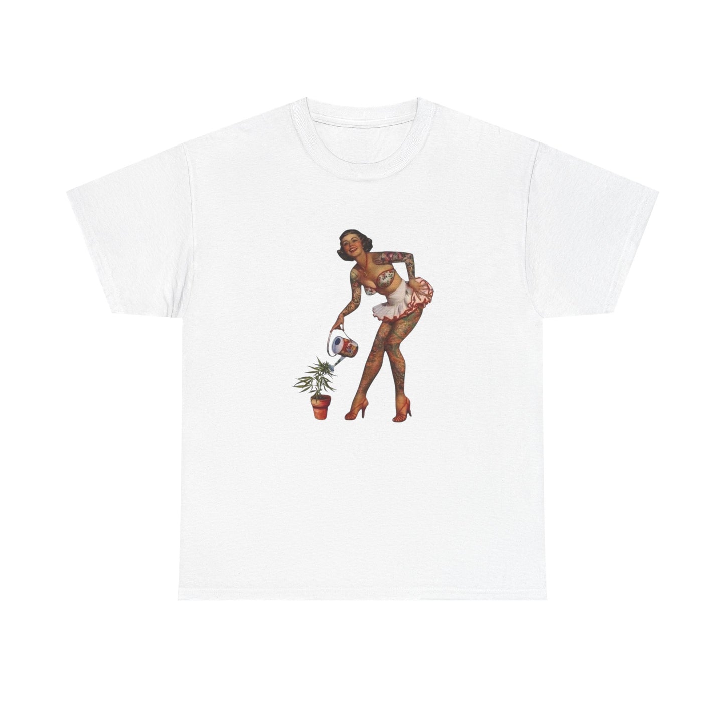 Weeds Pinup Model Graphic T-Shirt Womens Comfy Cotton Tee NEW