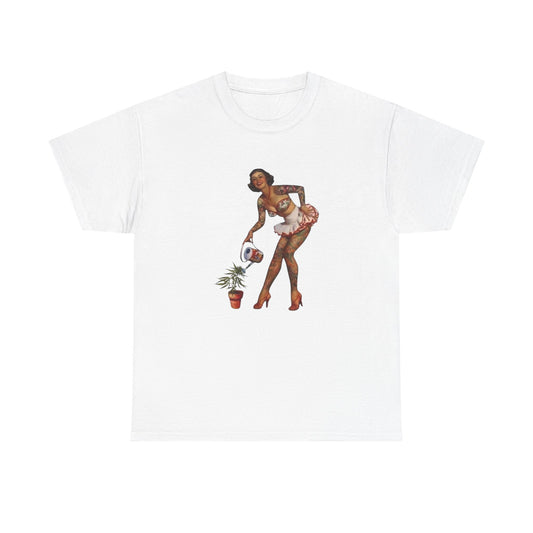 Weeds Pinup Model Graphic T-Shirt Womens Comfy Cotton Tee NEW