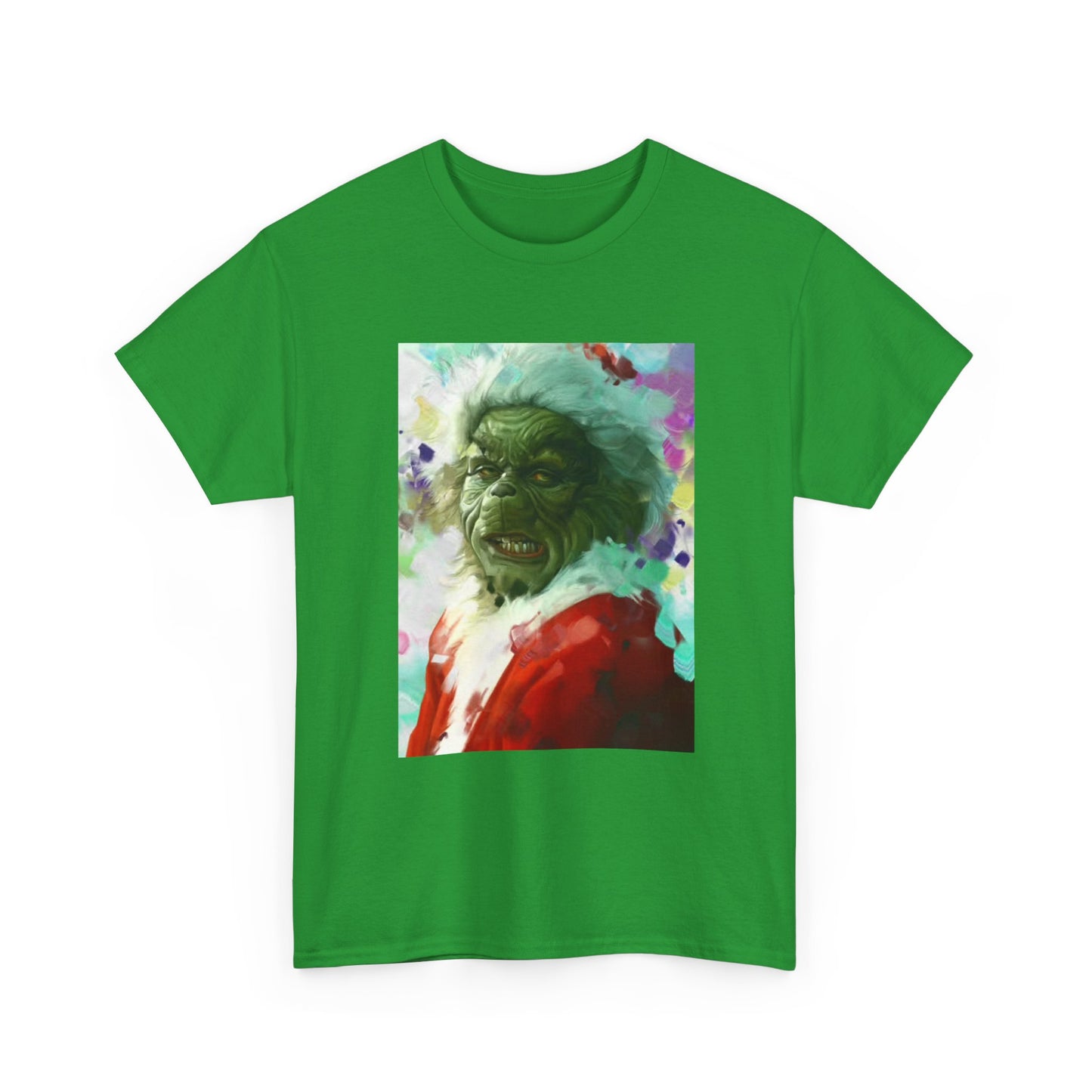 The Grinch Christmas Tshirt Holiday Santa Unisex Heavy Cotton Tee