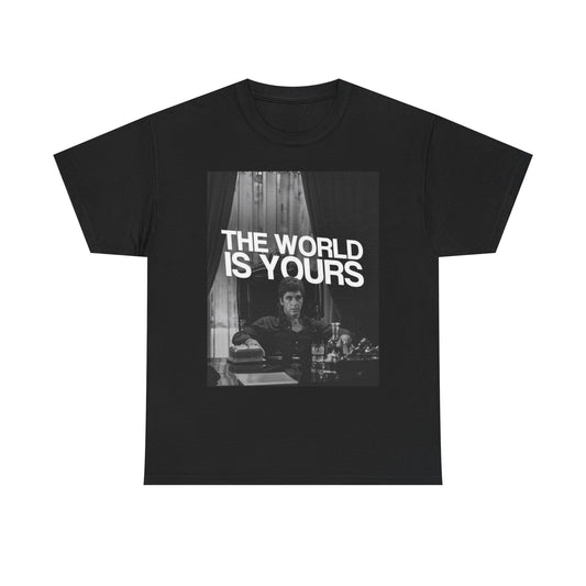 The World Is Your Scarface Graphic T Shirt S-5XL NEW Unisex Heavy Cotton Tee