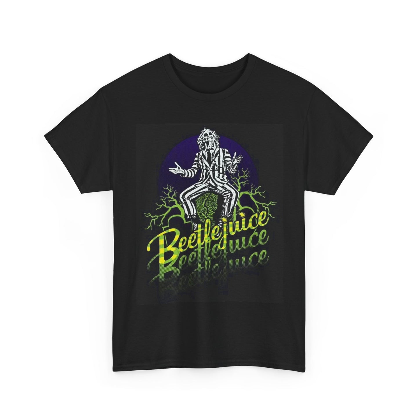 BeetleJuice Tshirt Vintage Movie 90s classic graphic neon Unisex Heavy Cotton