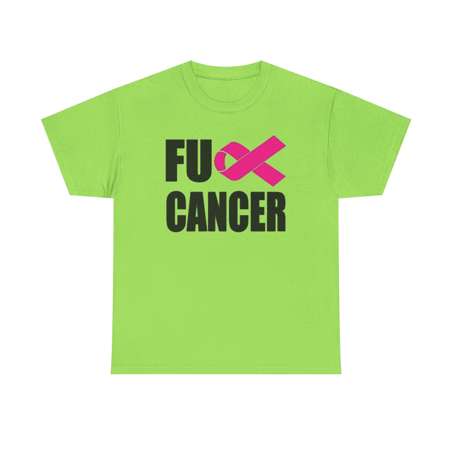FU Cancer Graphic T Shirt Cancer Awareness Unisex Heavy Cotton Tee