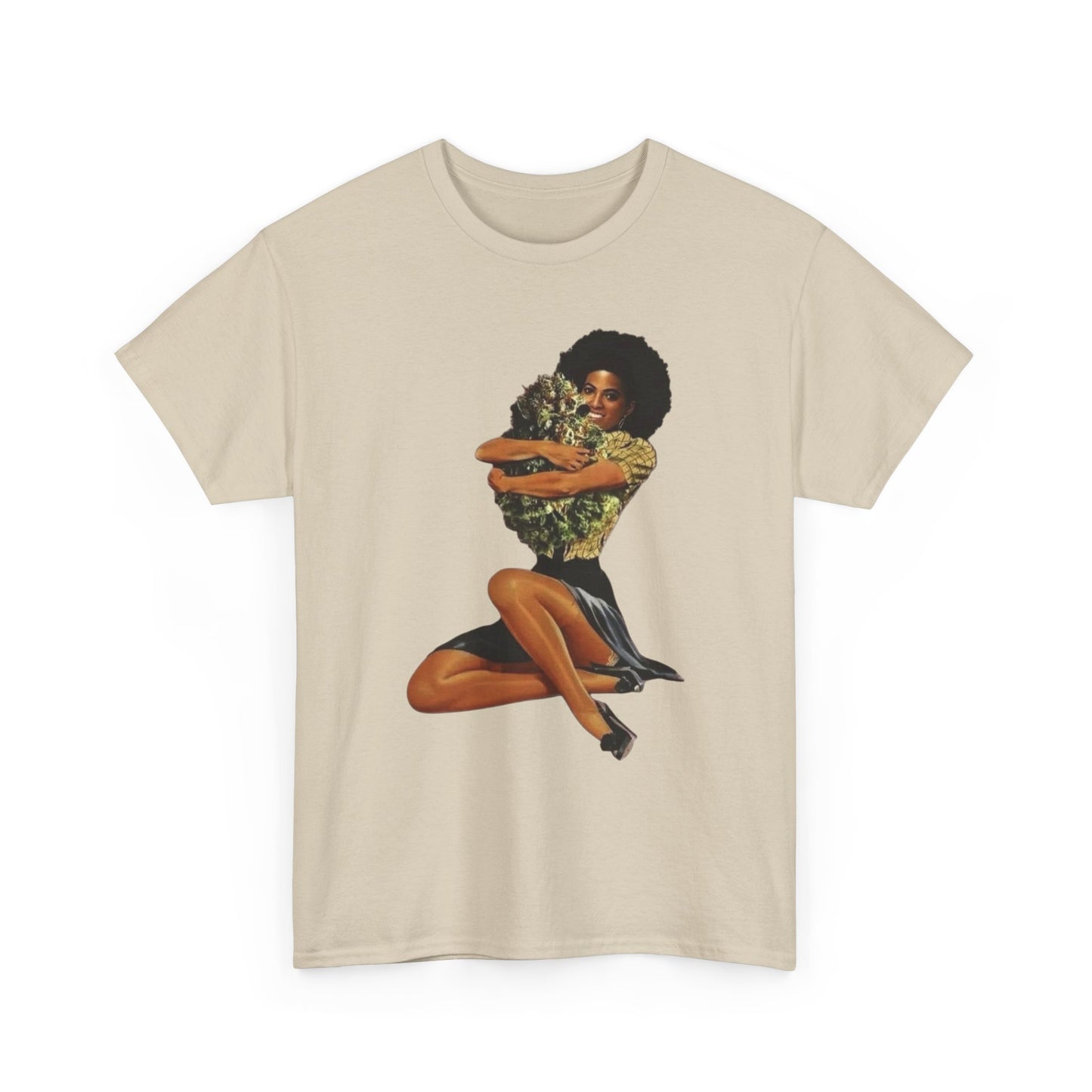 Weed Hugs Vintage Graphic T-Shirt Womens Comfy Cotton Tee NEW