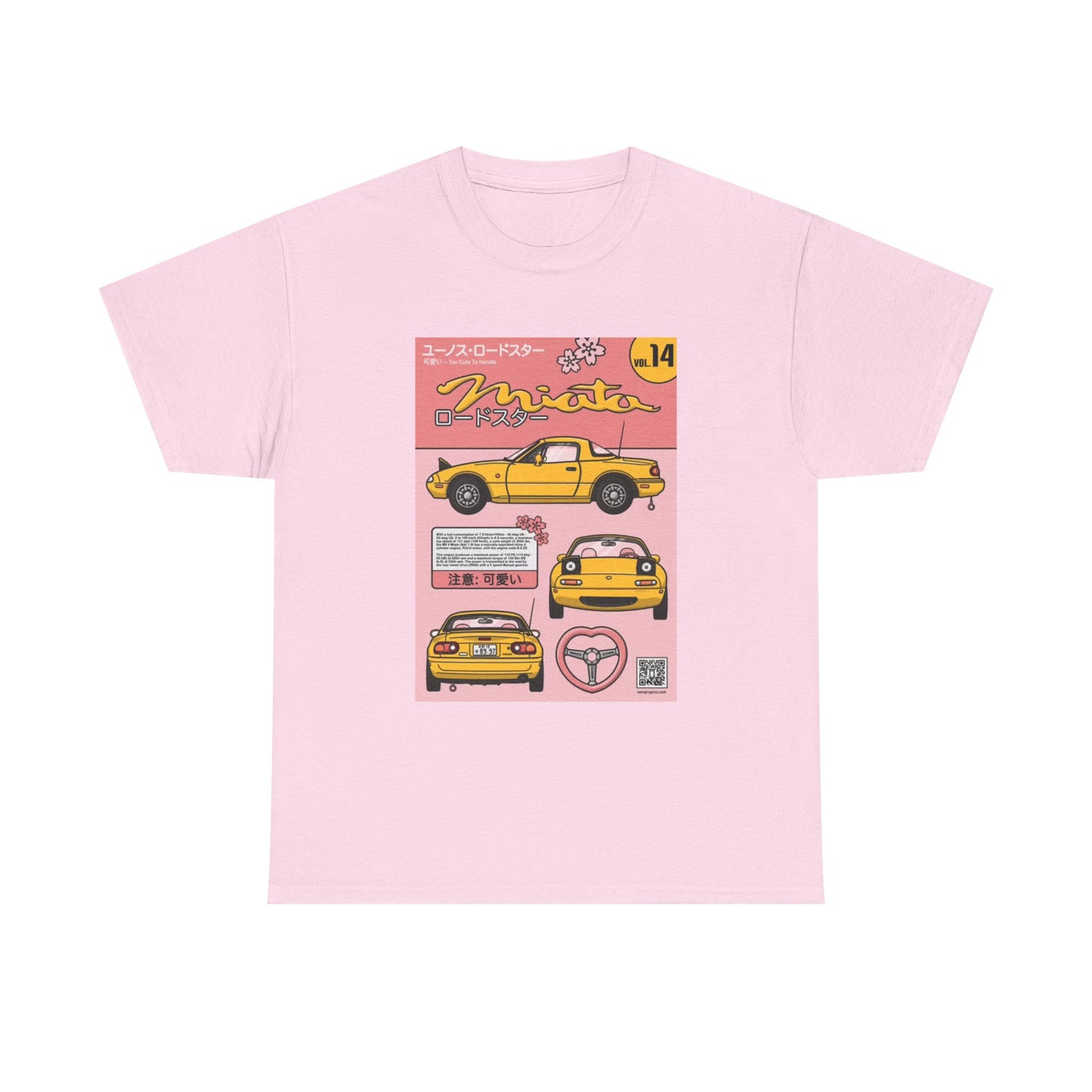 Mazda Miata Tshirt JDM Graphic Anime Cute Unisex Heavy Cotton Tee