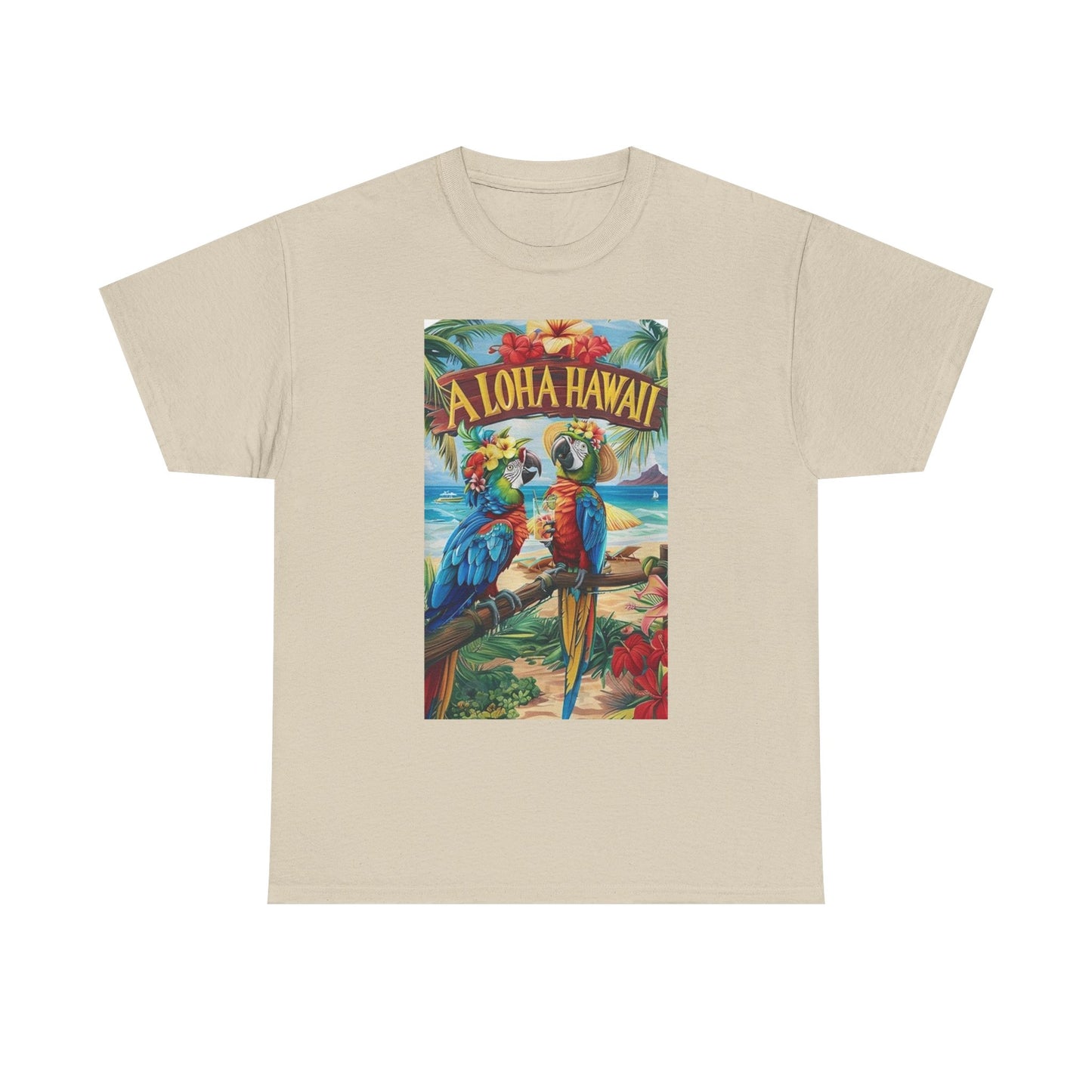 Aloha Hawaii Graphic T Shirt Unisex Heavy Cotton Tee