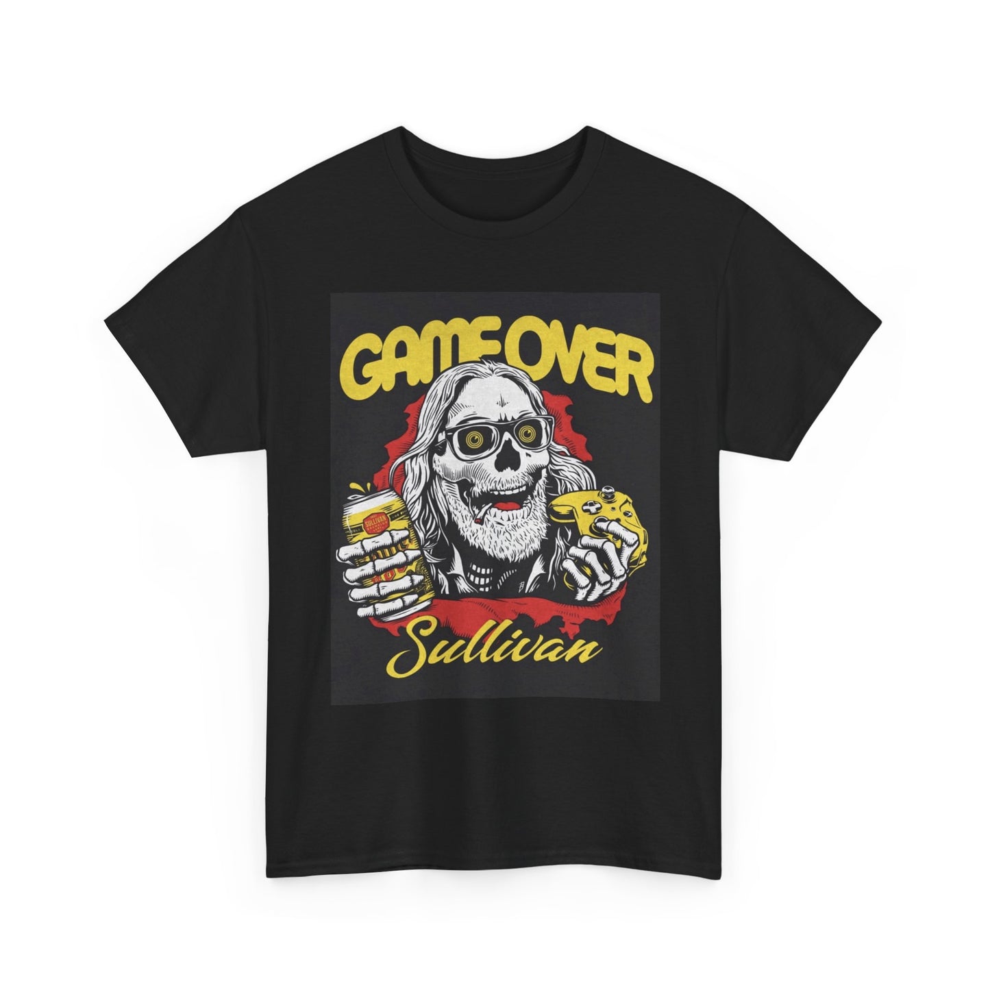 Game Over Sullivan Graphic T Shirt Retro Gaming Unisex Heavy Cotton Tee