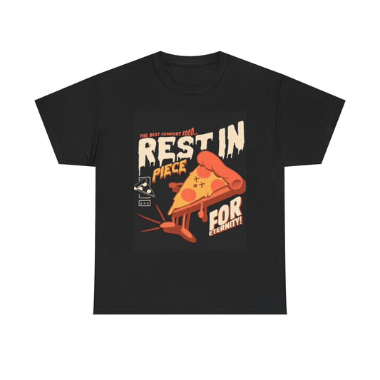 Rest In Pizza Graphic T Shirt Funny New York Unisex Heavy Cotton Tee