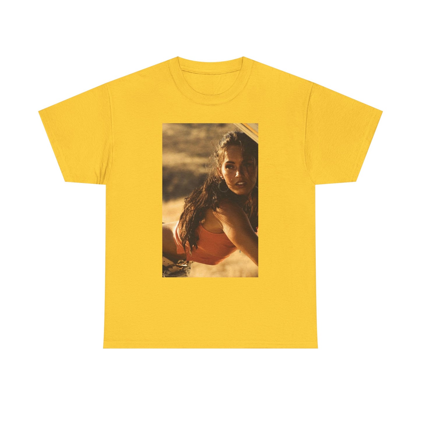 Megan Fox Camaro Transformer Graphic T Shirt Unisex Heavy Cotton Tee Gift