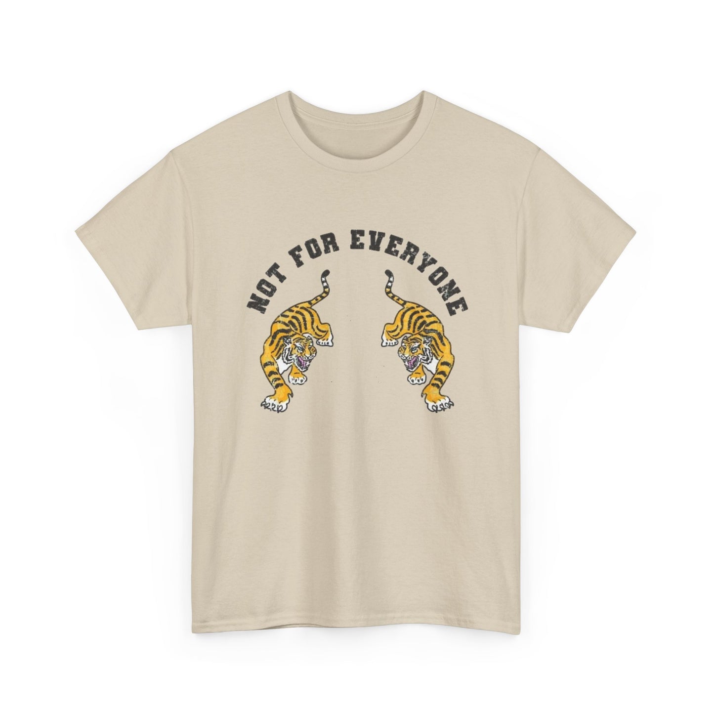 Not For Everyone Tiger Retro Art Graphic T Shirt Regular Men's Heavy Cotton Tee