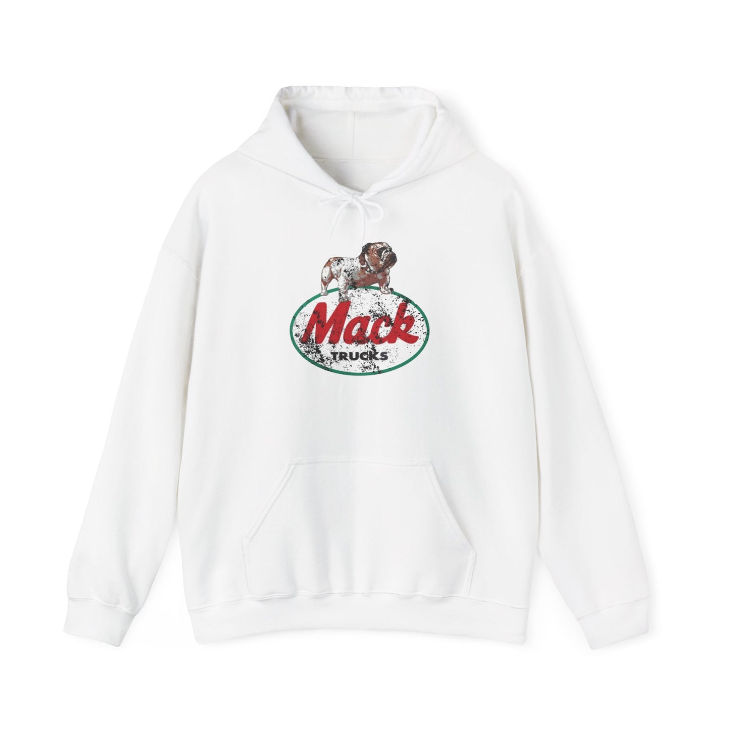 Mack Trucks Vintage Bulldog Graphic Hoodie Unisex Heavy Blend™ Hooded Sweatshirt