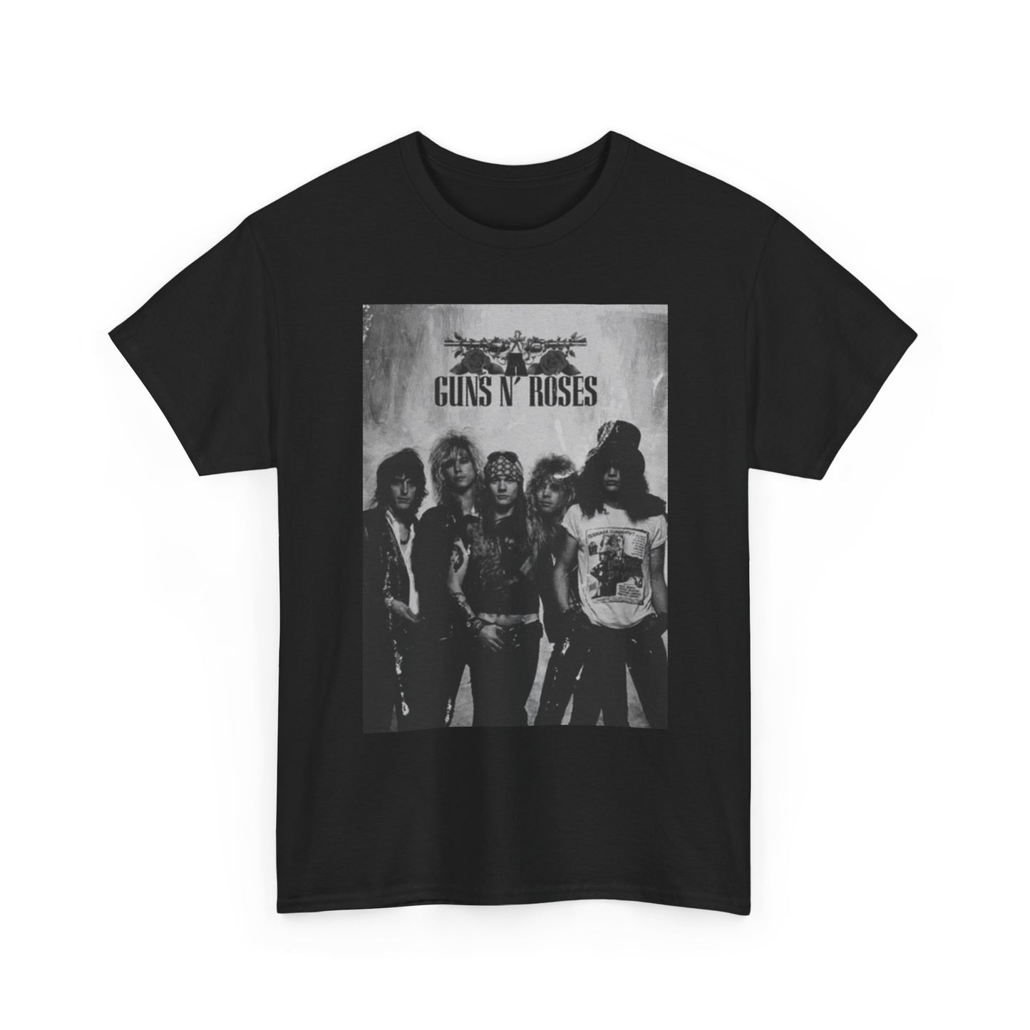 Guns And Roses Graphic T Shirt Vintage Rock Poster Unisex Heavy Cotton Tee