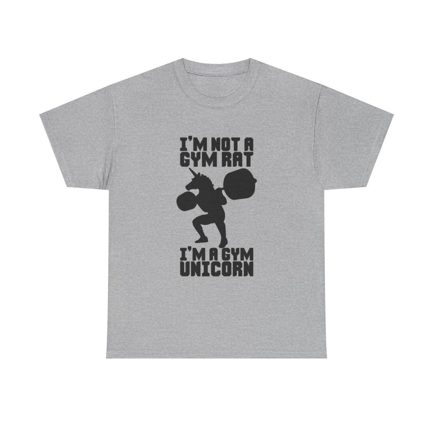 Gym Rat Shirt Funny Lifting Gear Workout Training Comedy Unisex Heavy Cotton Tee