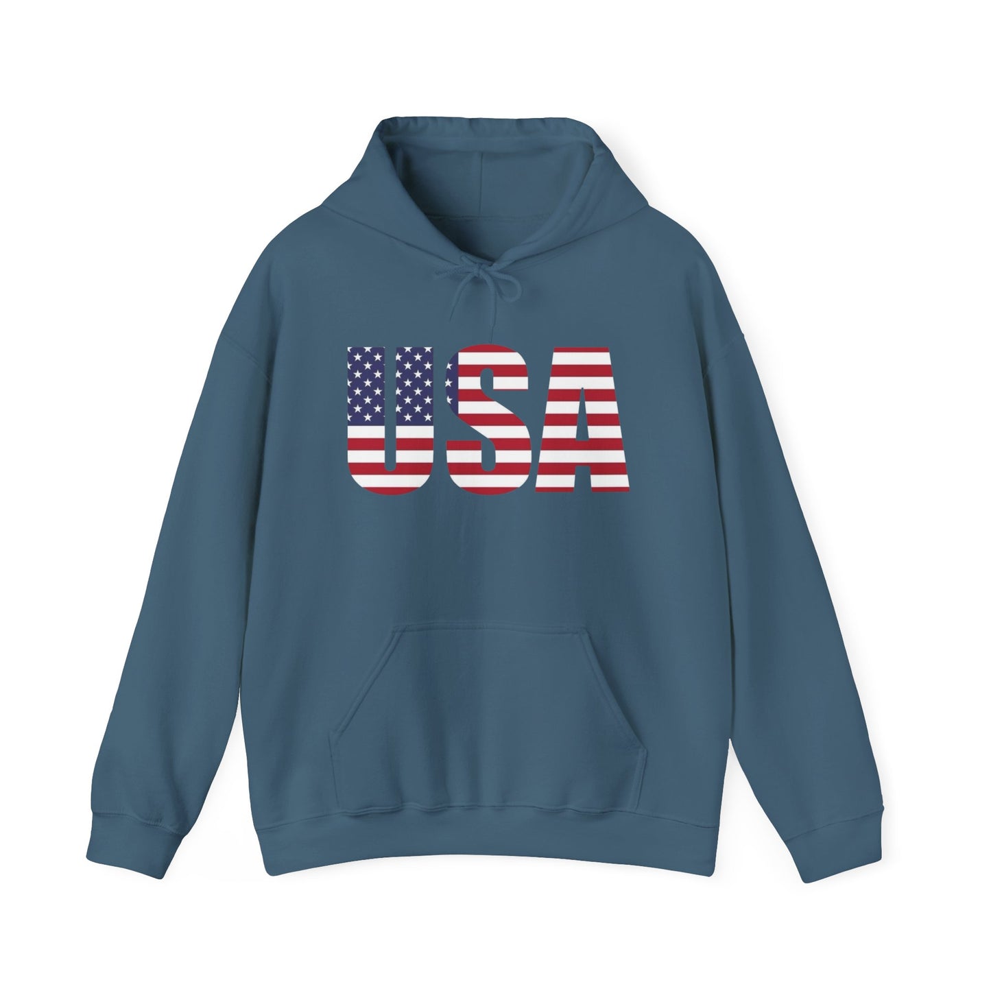 USA Flag Graphic Hoodie Unisex Heavy Blend™ Hooded Sweatshirt