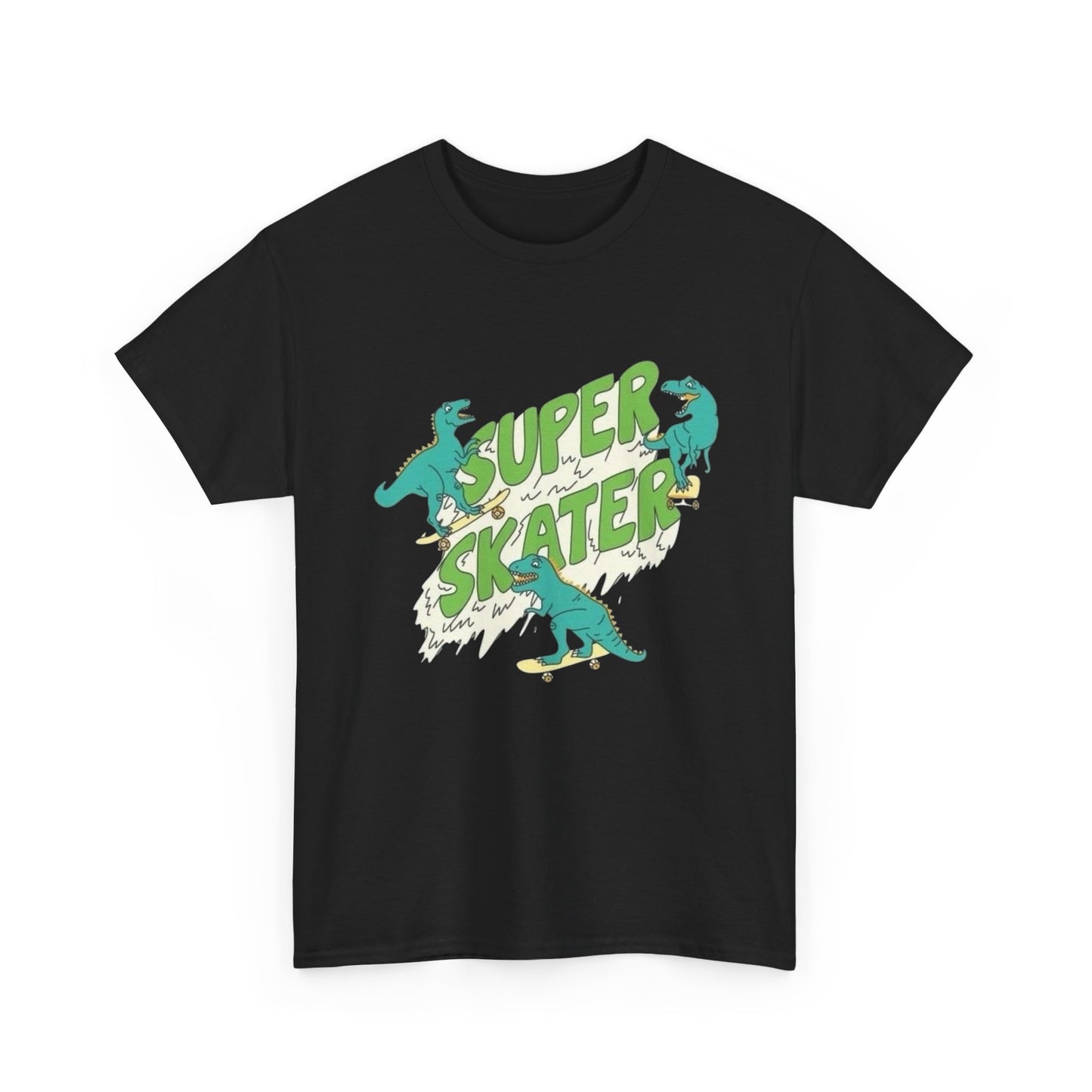 Superskater Dinosaur Graphic T Shirt NEW ADULT Heavy Cotton Tee