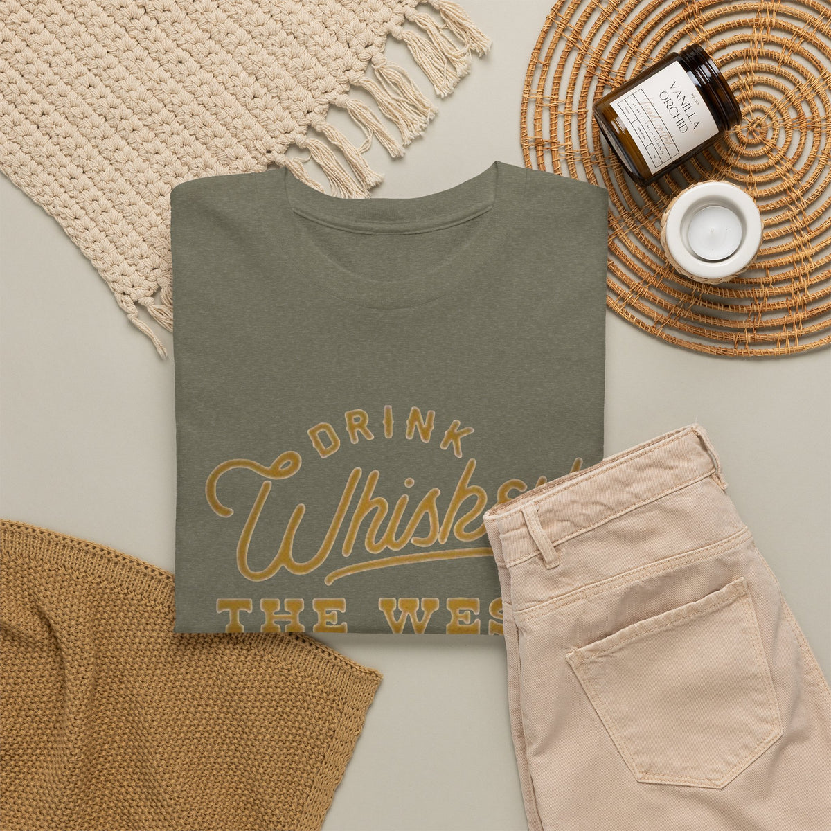 Drink Whiskey Graphic T Shirt Men's Classic Retro Heavy Cotton Tee
