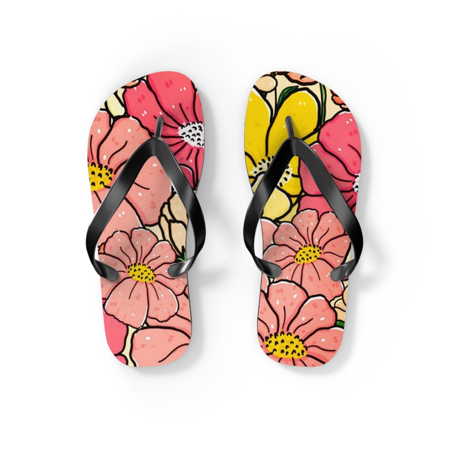 Waves And Sun Sandals Pink Pastel Summer Flip Flops Slides BRAND NEW