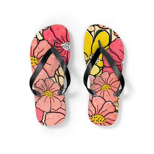 Waves And Sun Sandals Pink Pastel Summer Flip Flops Slides BRAND NEW