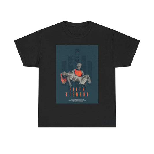 The Fifth Element Tshirt Vintage SCI FI Poster Retro Unisex Heavy Cotton Tee