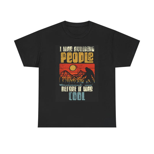 Big Foot T Shirt Funny Social Distance Mountain Outdoors Unisex Heavy Cotton Tee