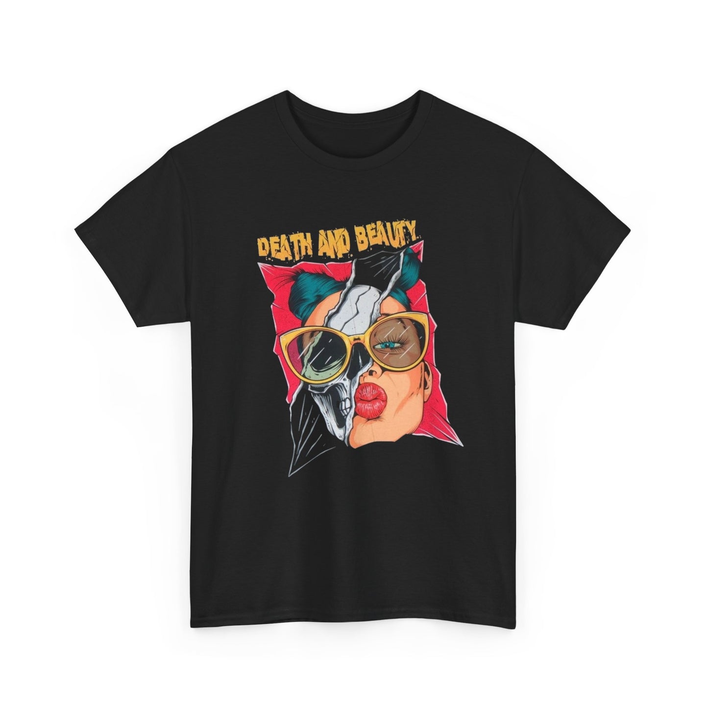 Death And Beauty Women's Graphic T-Shirt Unisex Heavy Cotton Tee NEW