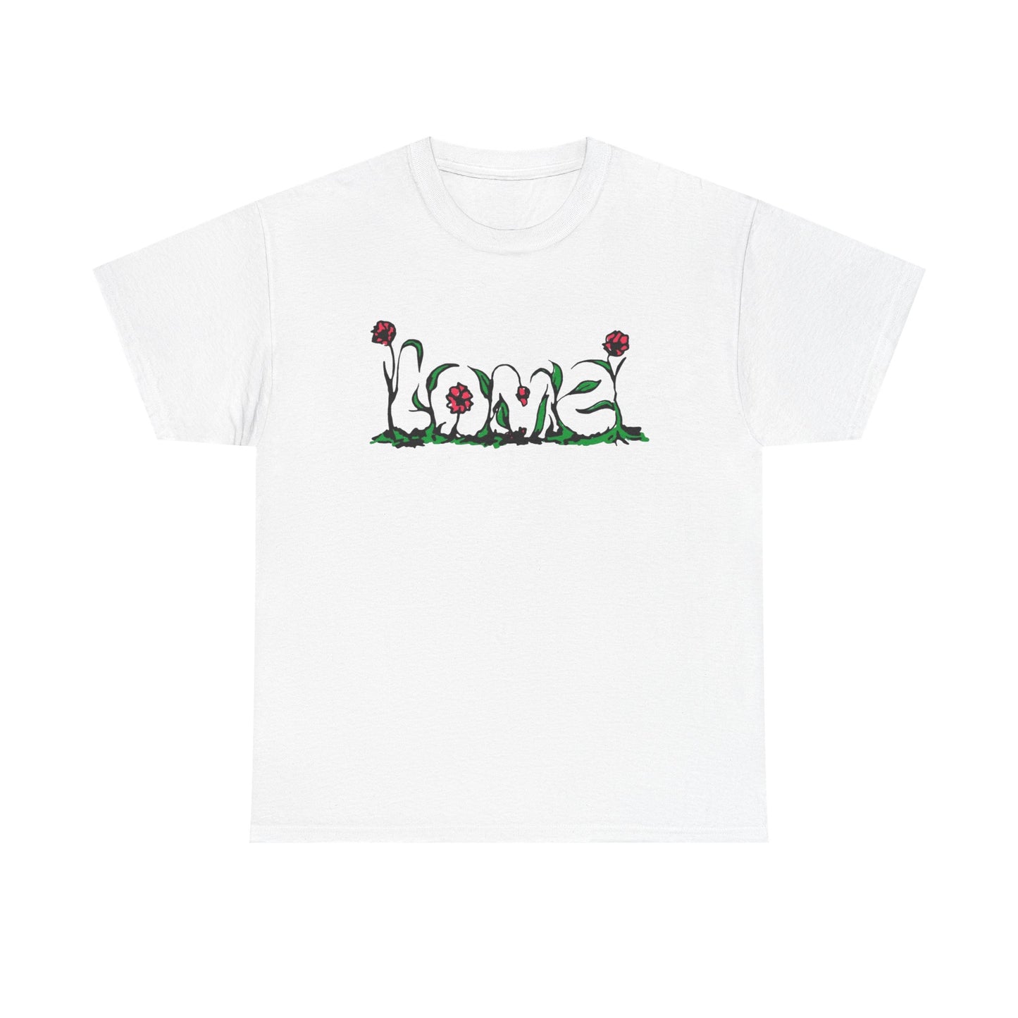 Love Roses Flowers Graphic T-Shirt Unisex Heavy Cotton Tee Gift NEW