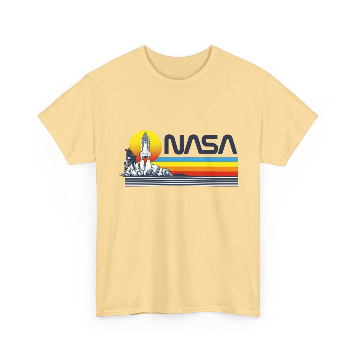 Space Station Graphic T Shirt Unisex Heavy Cotton Tee