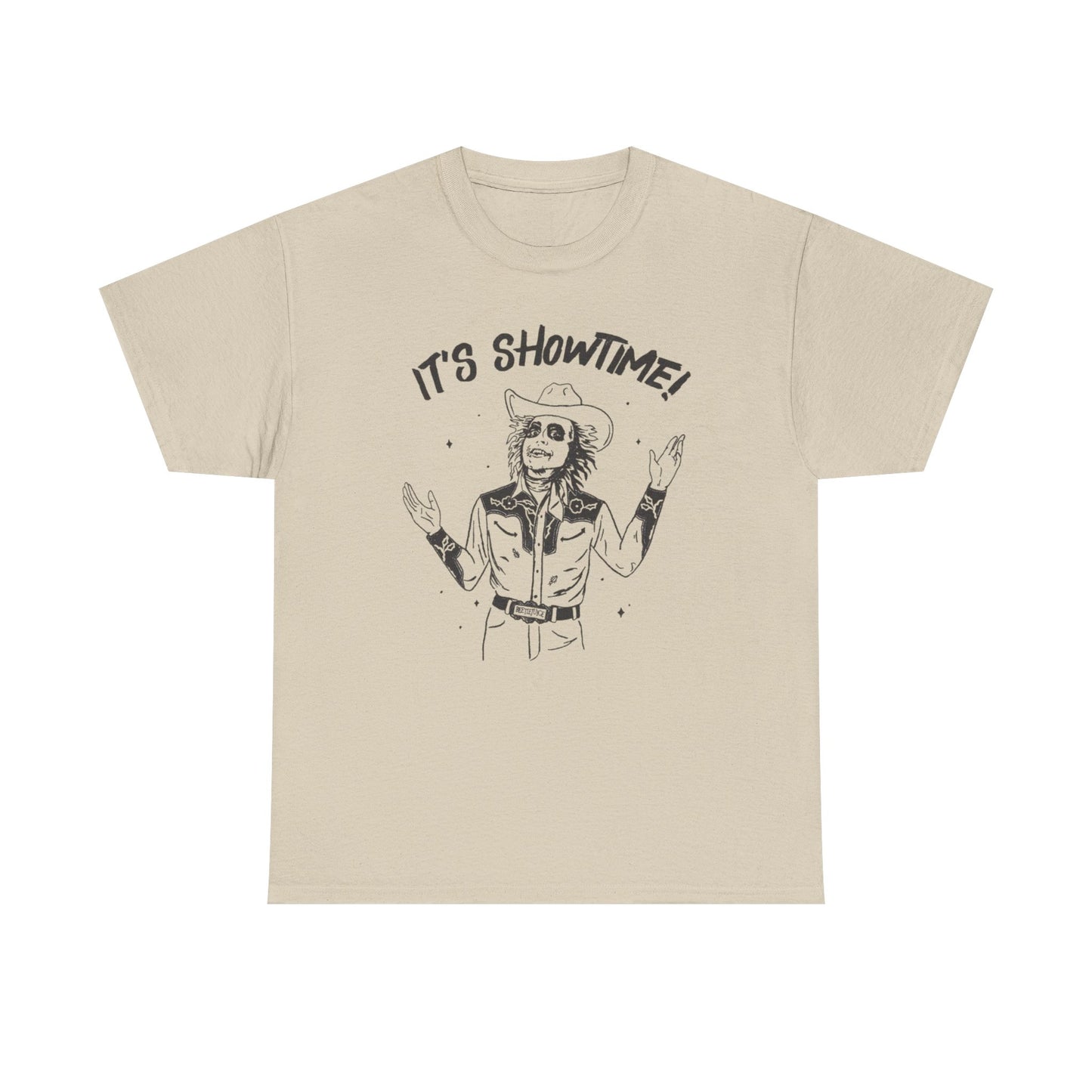 Beetlejuice It's Showtime Graphic T Shirt S-5XL NEW Unisex Heavy Cotton Tee