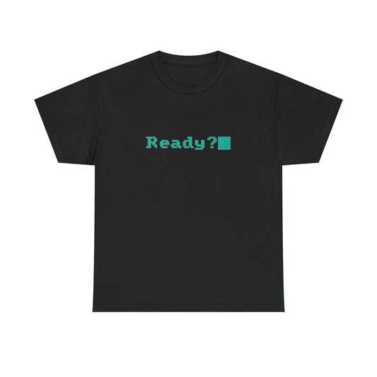 Ready? Vintage Gaming Graphic T Shirt Unisex Heavy Cotton NEW Tee