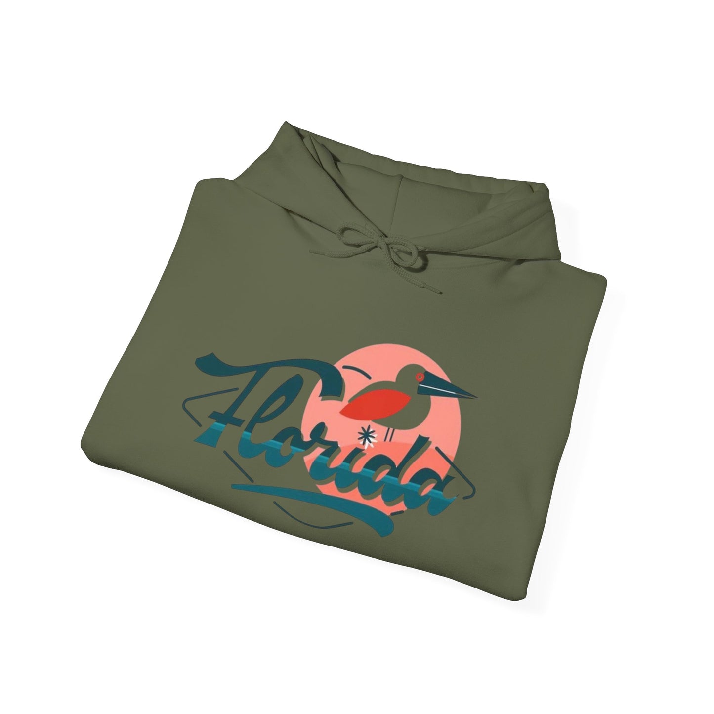 Florida Pelican Graphic Hoodie NEW Tropical Unisex Heavy Blend Hooded Sweatshirt