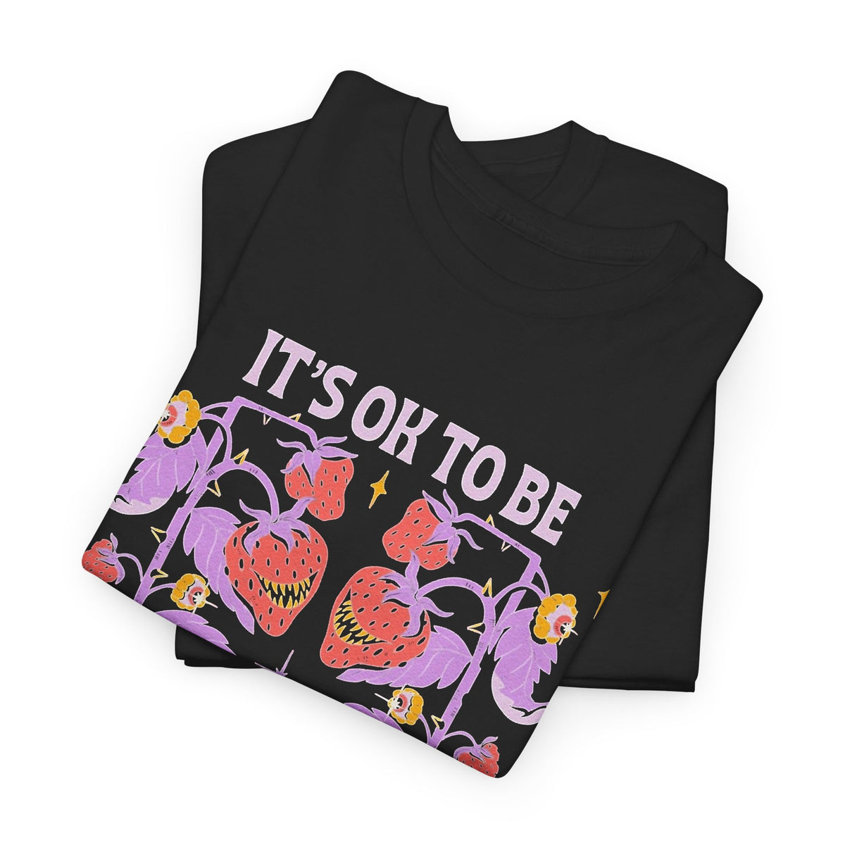 Its Ok To Be Weird Funny Graphic T Shirt Men's Heavy Cotton Tee