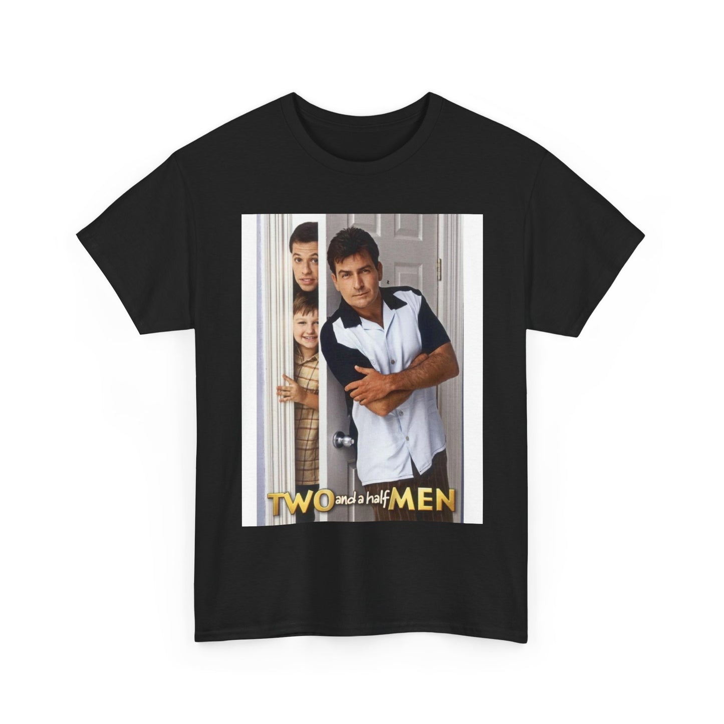 Two And A Half Men Tshirt Retro Tv Show Comedy Unisex Heavy Cotton Tee