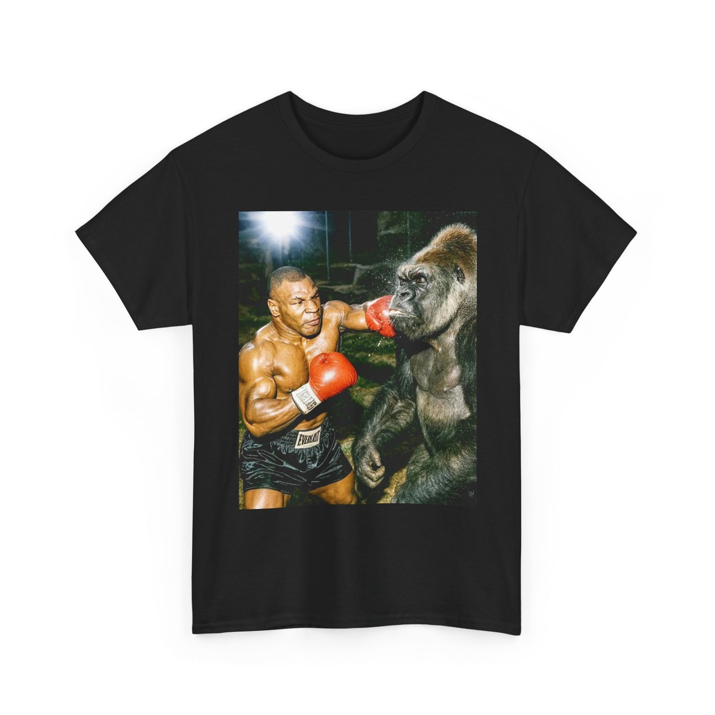 Mike Tyson 100 Gorillas Funny Graphic T Shirt Boxing Unisex Heavy Cotton Tee