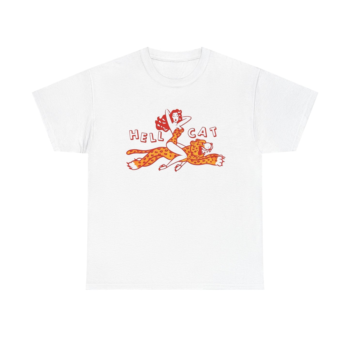 Hellcat Vintage Graphic T Shirt Unisex Heavy Cotton Tee NEW Gift