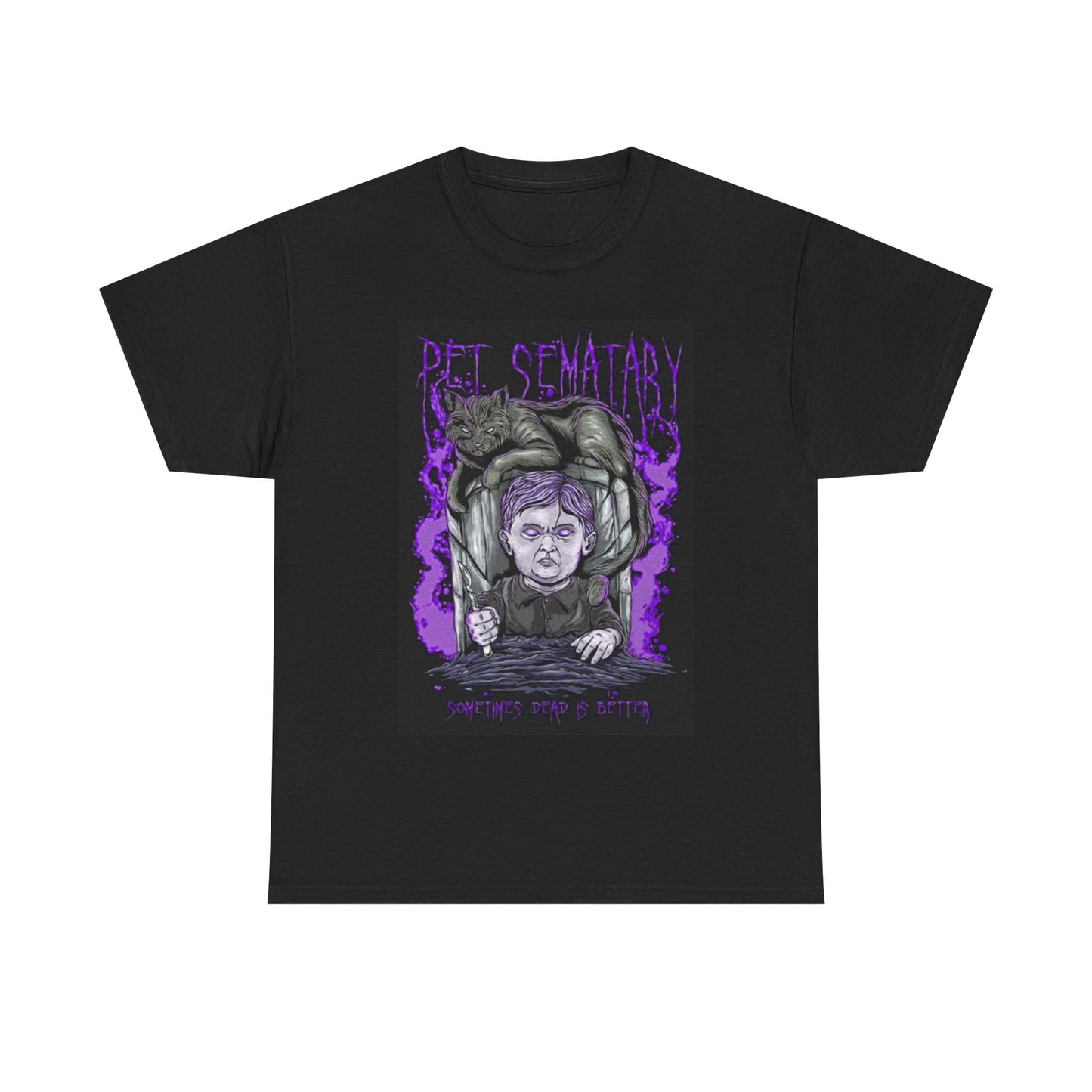 Pet Sematary Shirt Vintage Film Movie Poster Stephen King Unisex Heavy Cotton