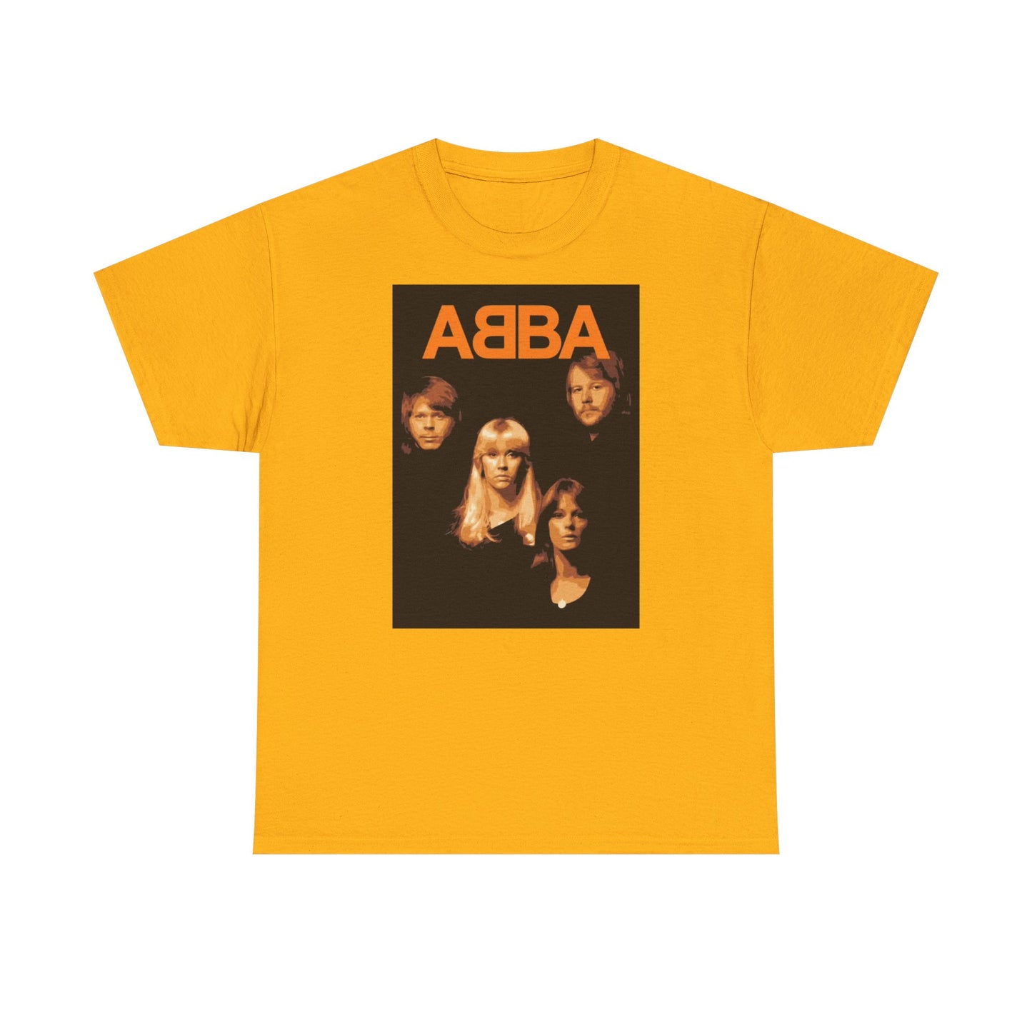 Abba T-shirt vintage retro neon lights classic music Unisex Heavy Cotton Tee