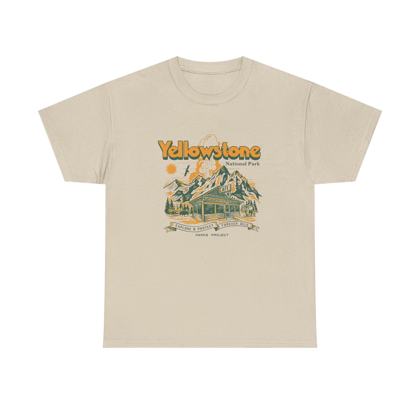 Yellowstone National Park Project Graphic T Shirt Unisex Heavy Cotton Tee