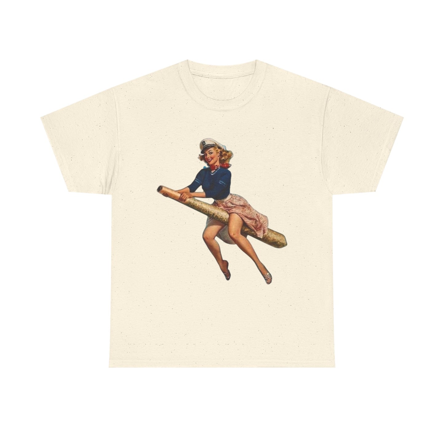 Weed Witch Flying A Joint Funny Graphic T-Shirt Womens Comfy Cotton Tee NEW