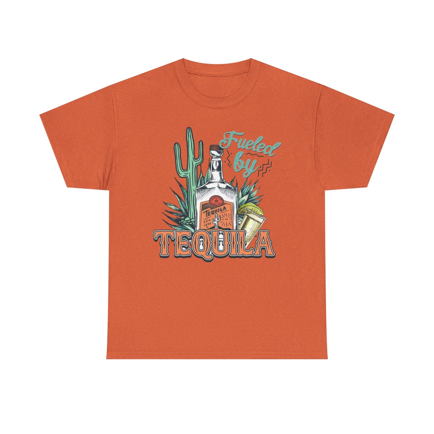 Fueled By Tequila Graphic T Shirt NEW Unisex Heavy Cotton Tee