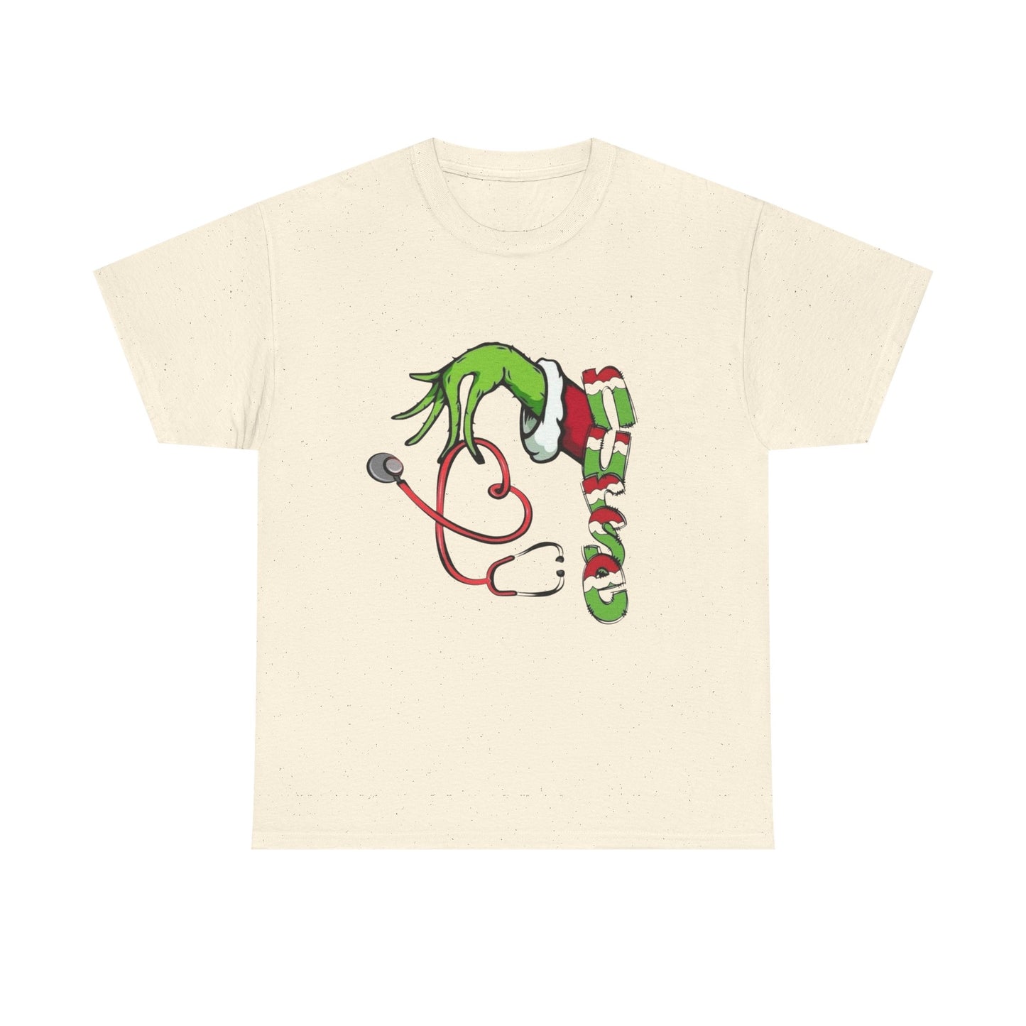 Nurse Christmas Grinch Holidays Graphic T Shirt NEW Unisex Heavy Cotton Tee