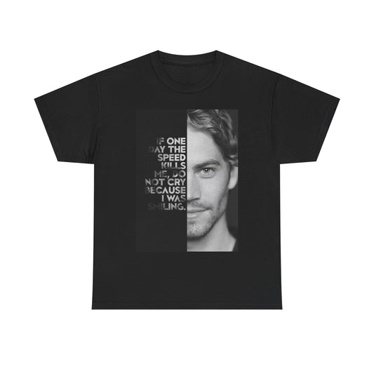 Paul Walker T-shirt GTR Nissan Fast and the Furious Unisex Heavy Cotton Tee