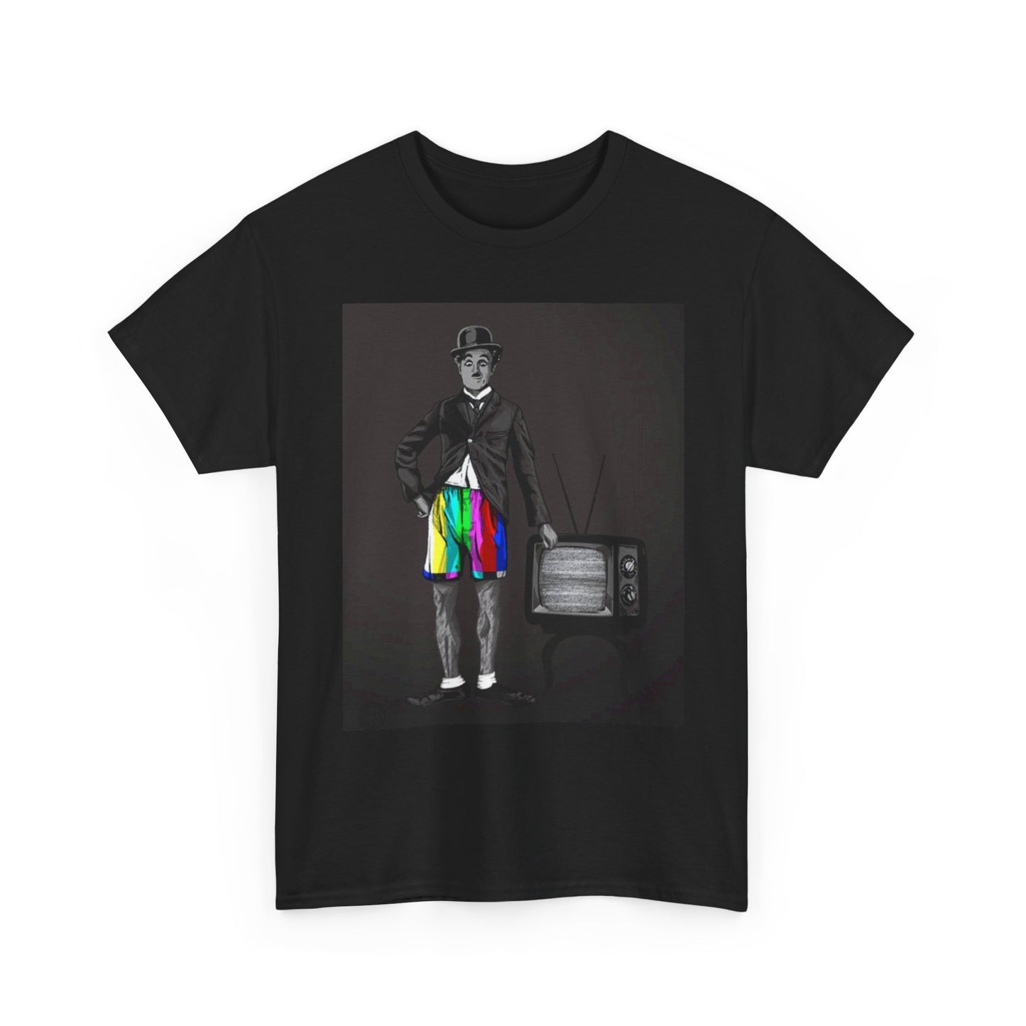 Charlie Chaplin Rainbow Vintage Graphic T Shirt Brand New Cotton Tee