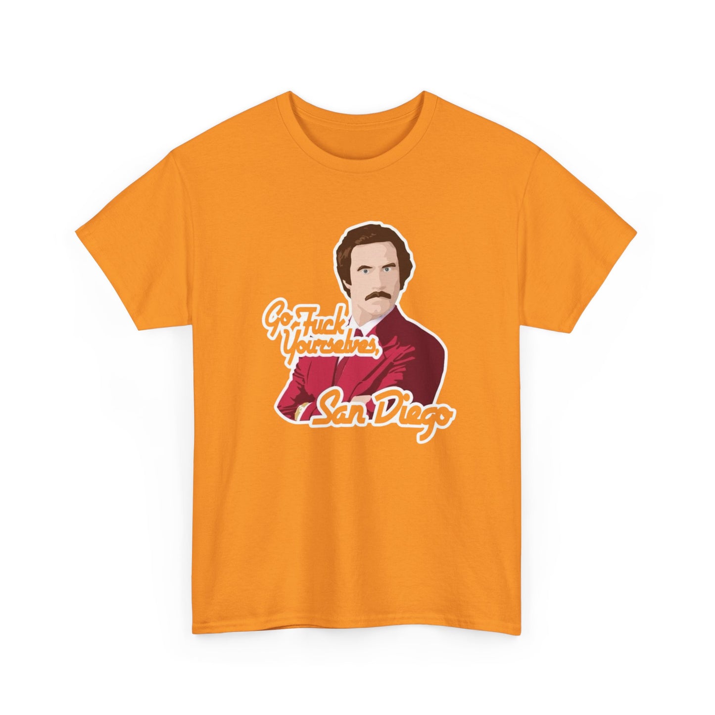 Anchorman Ron Burgundy San Diego Graphic T Shirt Unisex Heavy Cotton Tee