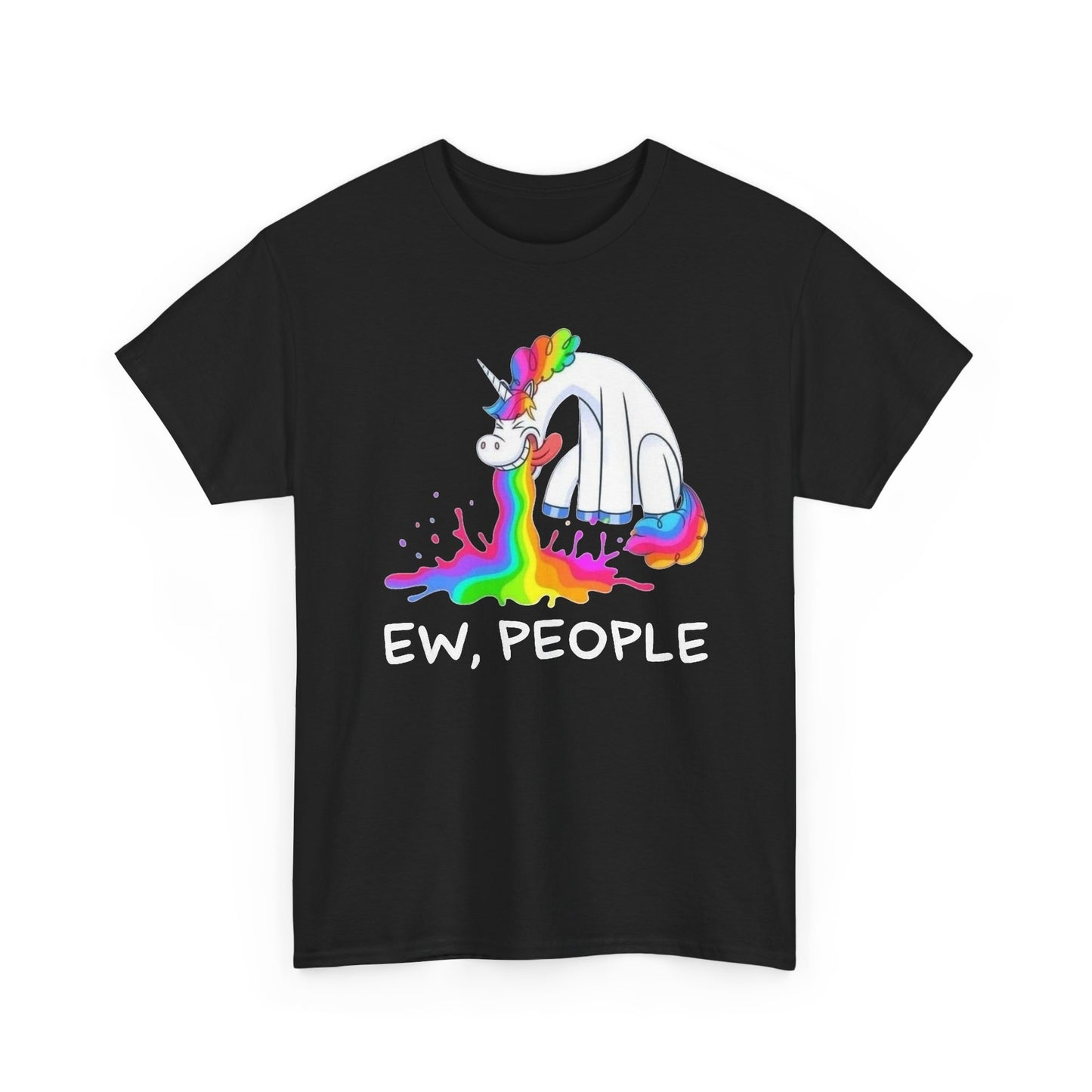 EW People Funny Unicorn Graphic T Shirt NEW Unisex Heavy Cotton Tee