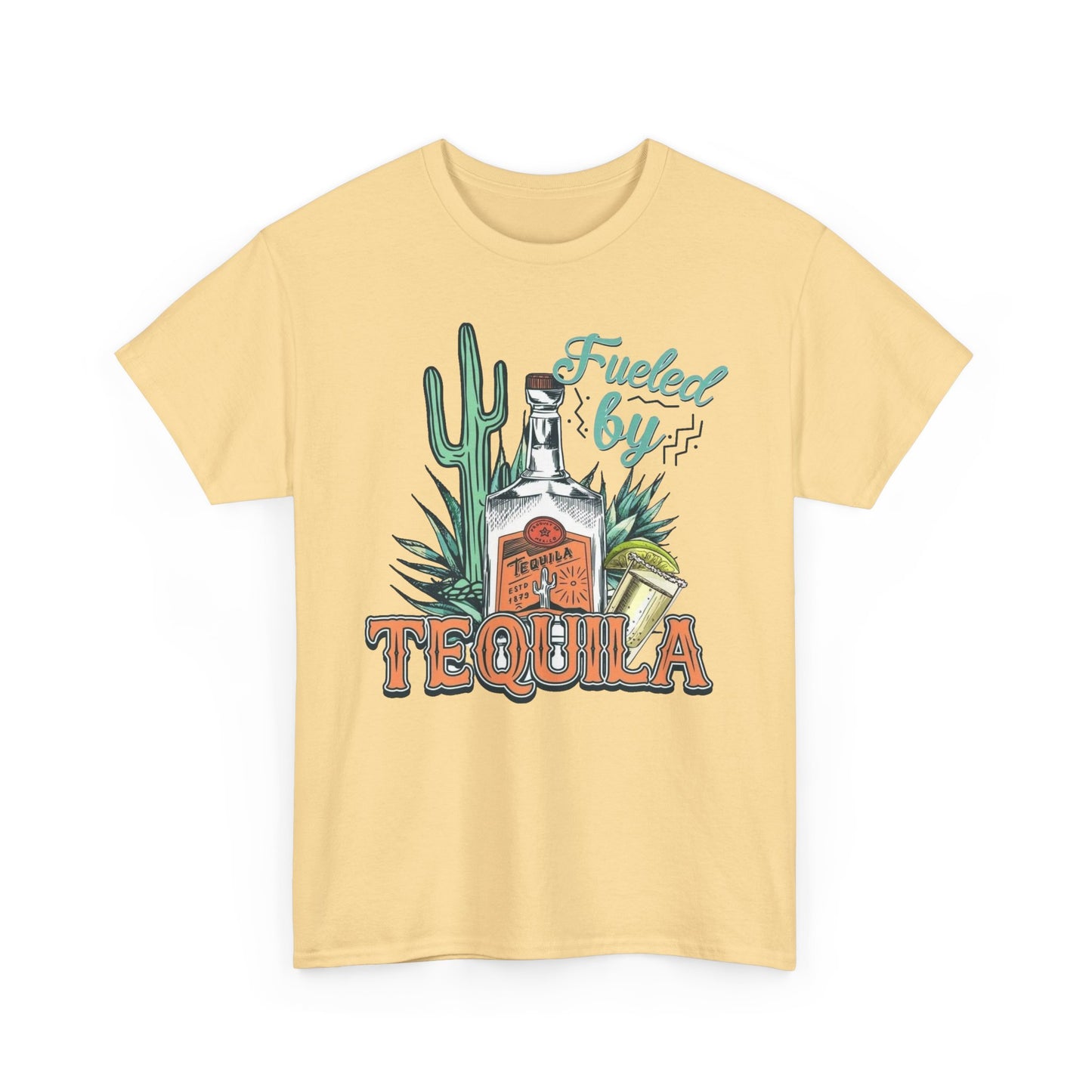 Fueled By Tequila Graphic T Shirt NEW Unisex Heavy Cotton Tee