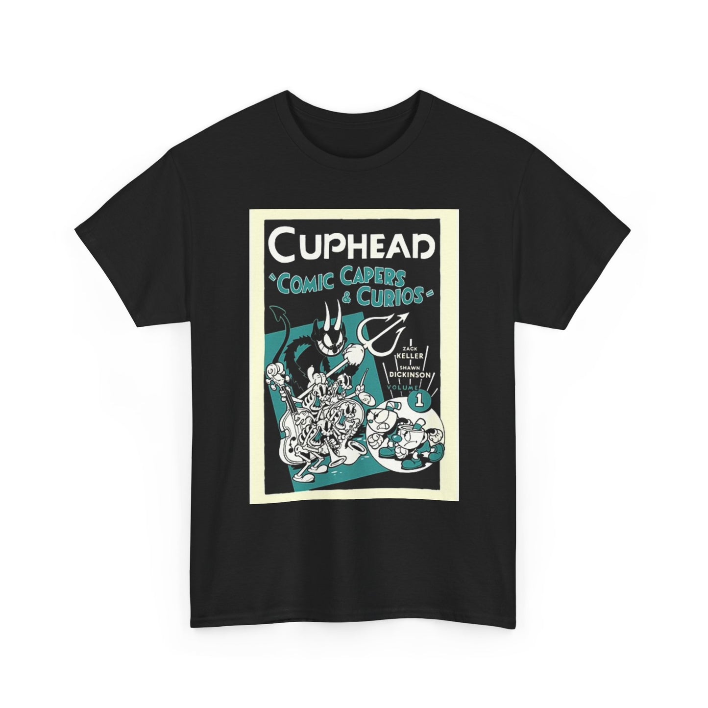 Cuphead Graphic T Shirt Vintage Comic Unisex Heavy Cotton Tee